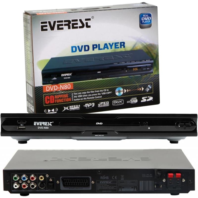 EVEREST DVD-N80 ANFİLİ DVD/DIVX PLAYER