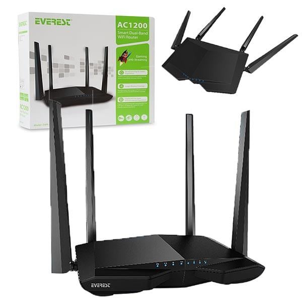 EVEREST EWR-AC66 DUAL BAND 1200 MBPS 4 PORT KABLOSUZ ROUTER