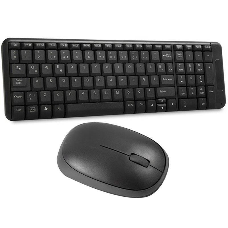 EVEREST KM-220 KABLOSUZ MULTİMEDYA SİYAH Q KLAVYE + MOUSE SET