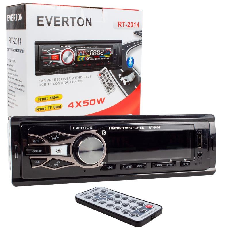 EVERTON RT-2014BT USB/SD/FM/AUX/BT BLUETOOTHLU MEKANİKSİZ OTO TEYP 4X50 WATT