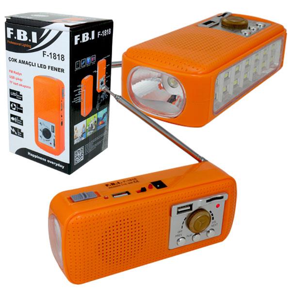 FBI F-1818 USB/SD/FM ÇOK AMAÇLI LED FENER
