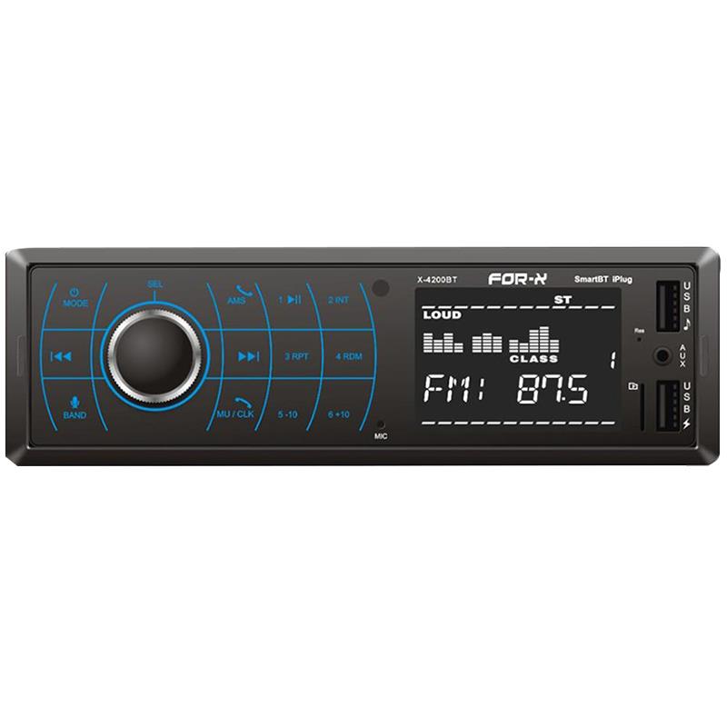 FOR-X X-4200BT USB/SD/FM/AUX/BT ÇİFT USBLİ MEKANİKSİZ OTO TEYP 4X50 WATT