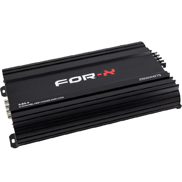 FOR-X X-65.4 4 KANAL 2600 WATT OTO ANFİ (BASS KONTROLLÜ)