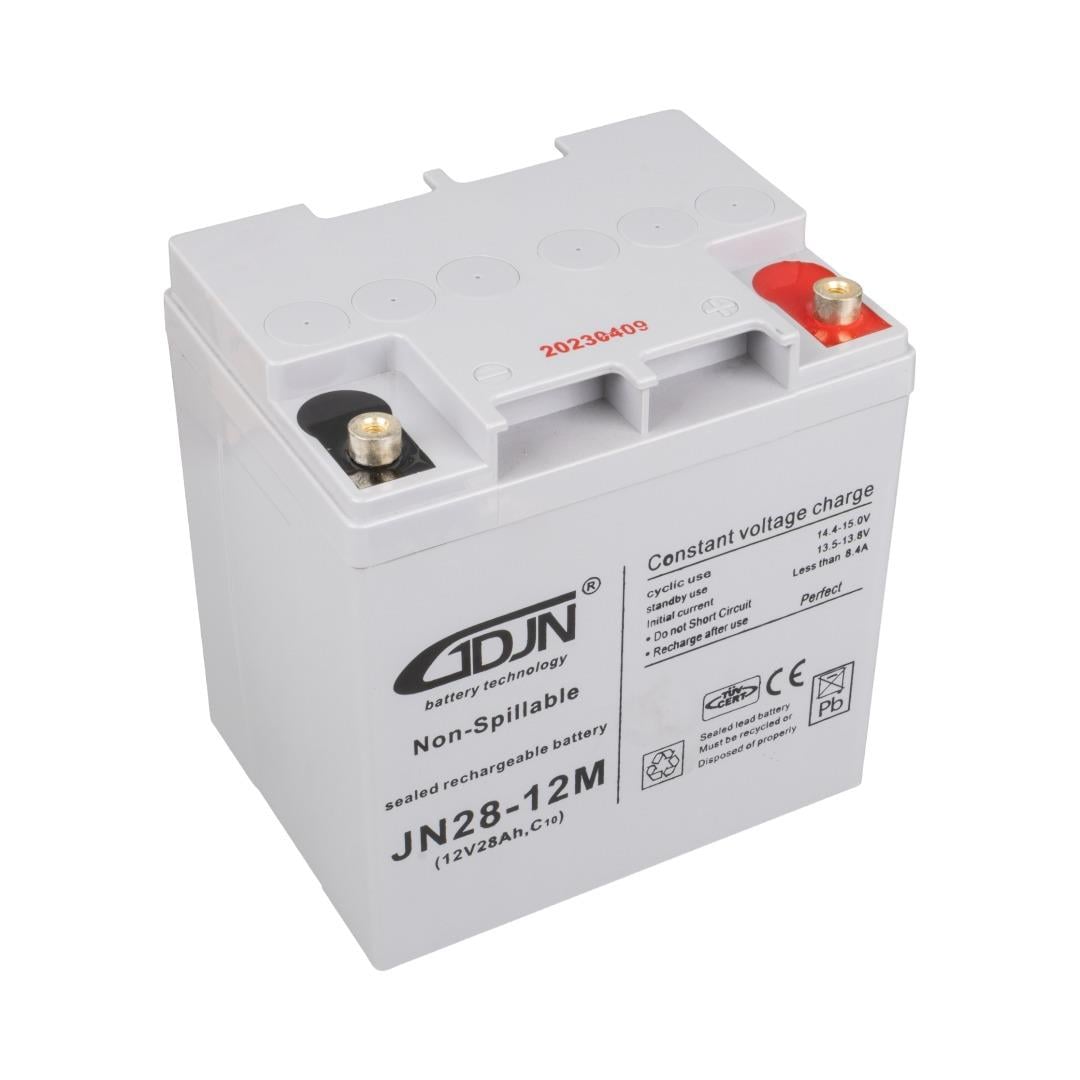 GDJN JN12V28 12 VOLT - 28 AMPER YATIK TİP ENGELLİ ARAÇ AKÜSÜ (177 X 166 X 126 MM)