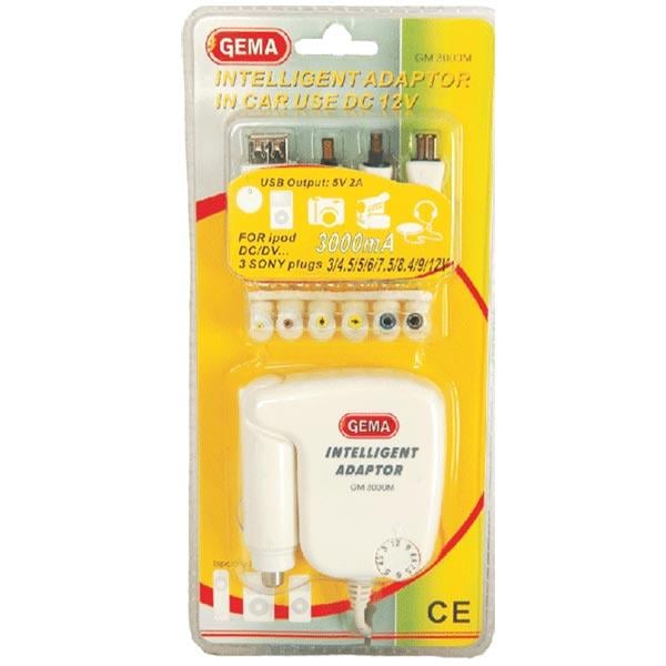 GEMA GM-3000M 5 VOLT - 2 AMPER ÇOK UÇLU ARAÇ USB ŞARJ ADAPTÖRÜ