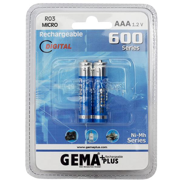 GEMA PLUS 600 MAH İNCE ŞARJLI PİL 2Lİ PAKET * ELEKTROMER 600 MAH İNCE ŞARJLI PİL PAKET