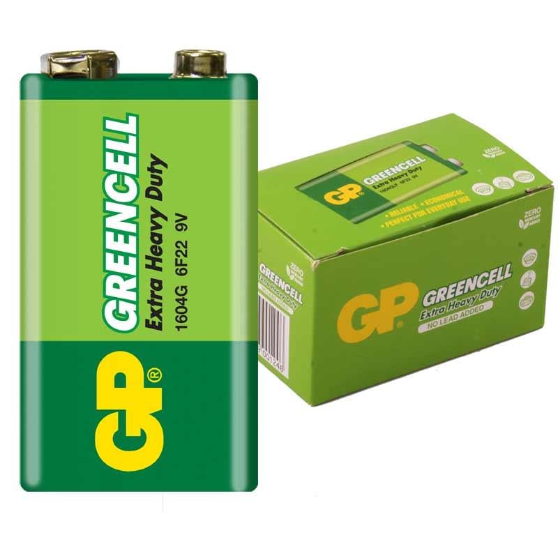GP 1604G-B Greencell 9 Volt Pil (10'Lu Paket)