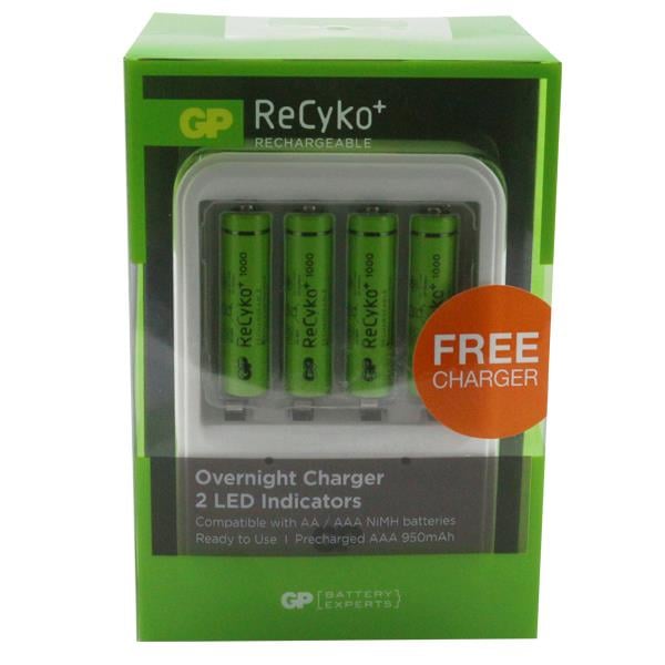 GP RECYKO PB420GS 4X1000 MAH R03 AAA PİLLİ ŞARJ CİHAZI (GPPB420GSE100FMTB-2GBEA4)