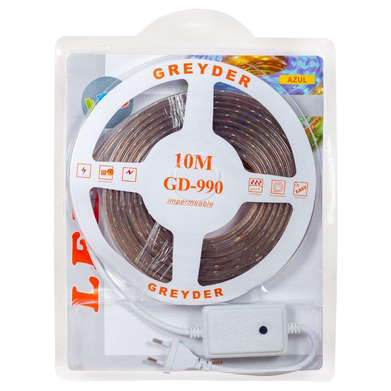 GREYDER GD-990 220 VOLT 3 ÇİPLİ 10 METRE SİLİKONLU RGB HAZIR ŞERİT LED