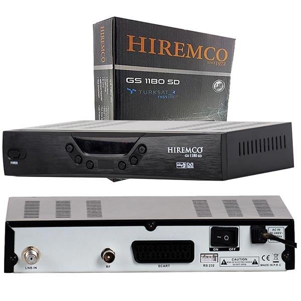 HIREMCO GS1180 TKGSLİ SD KASALI UYDU ALICISI (RF+DISPLAY)