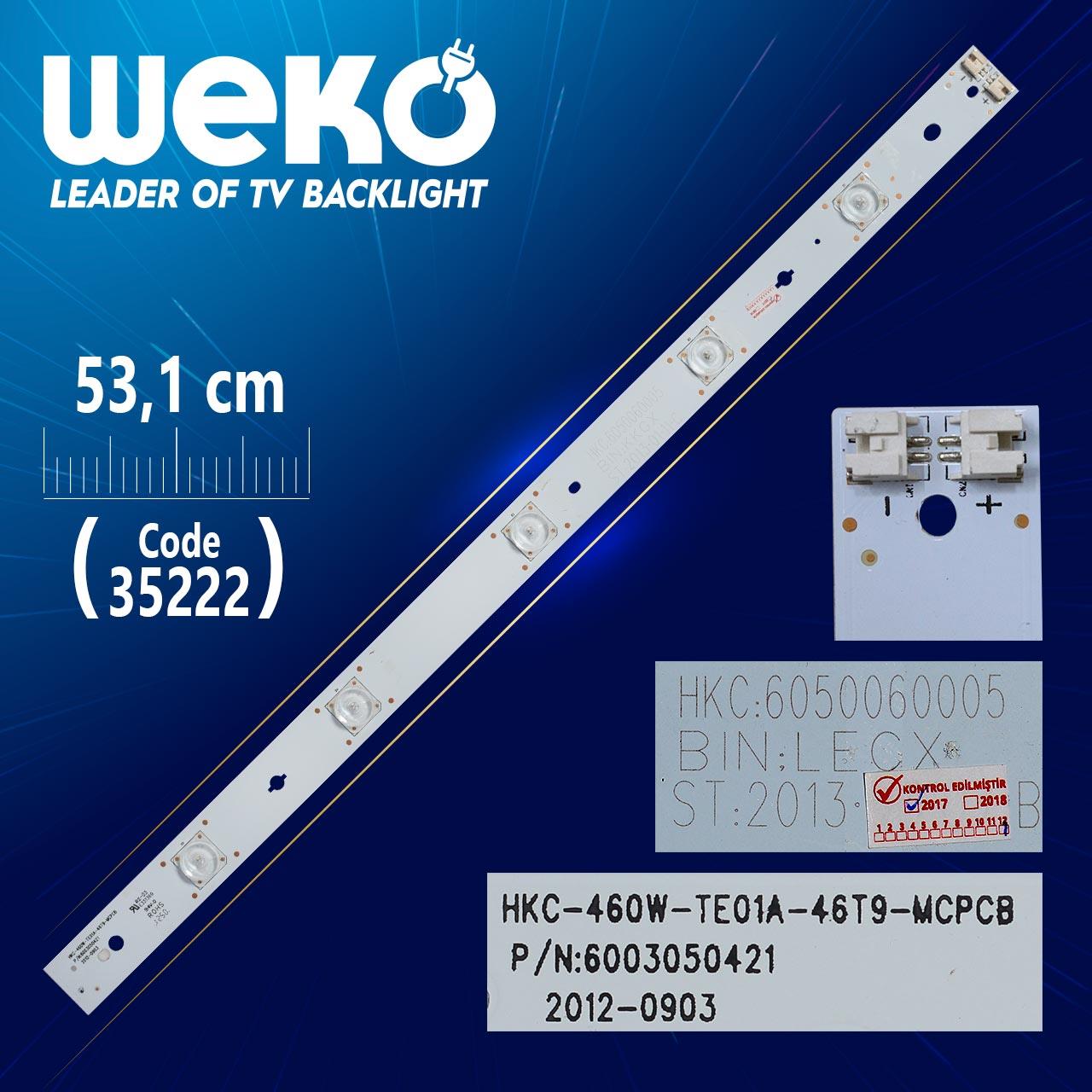 HKC-460W-TE01A-46T9-MCPCB - P/N:6003050421 - HKC:6050060005 - 53.1 CM 5 LEDLİ - (WK-893)