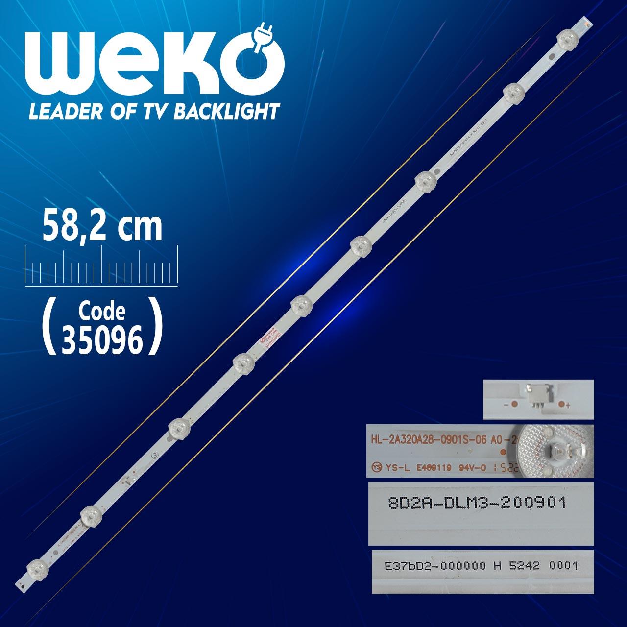 HL-2A320A28-0901S-06 A0 - 8D2A-DLM3-200901 - 58.2 CM 9 LEDLİ (WK-848)