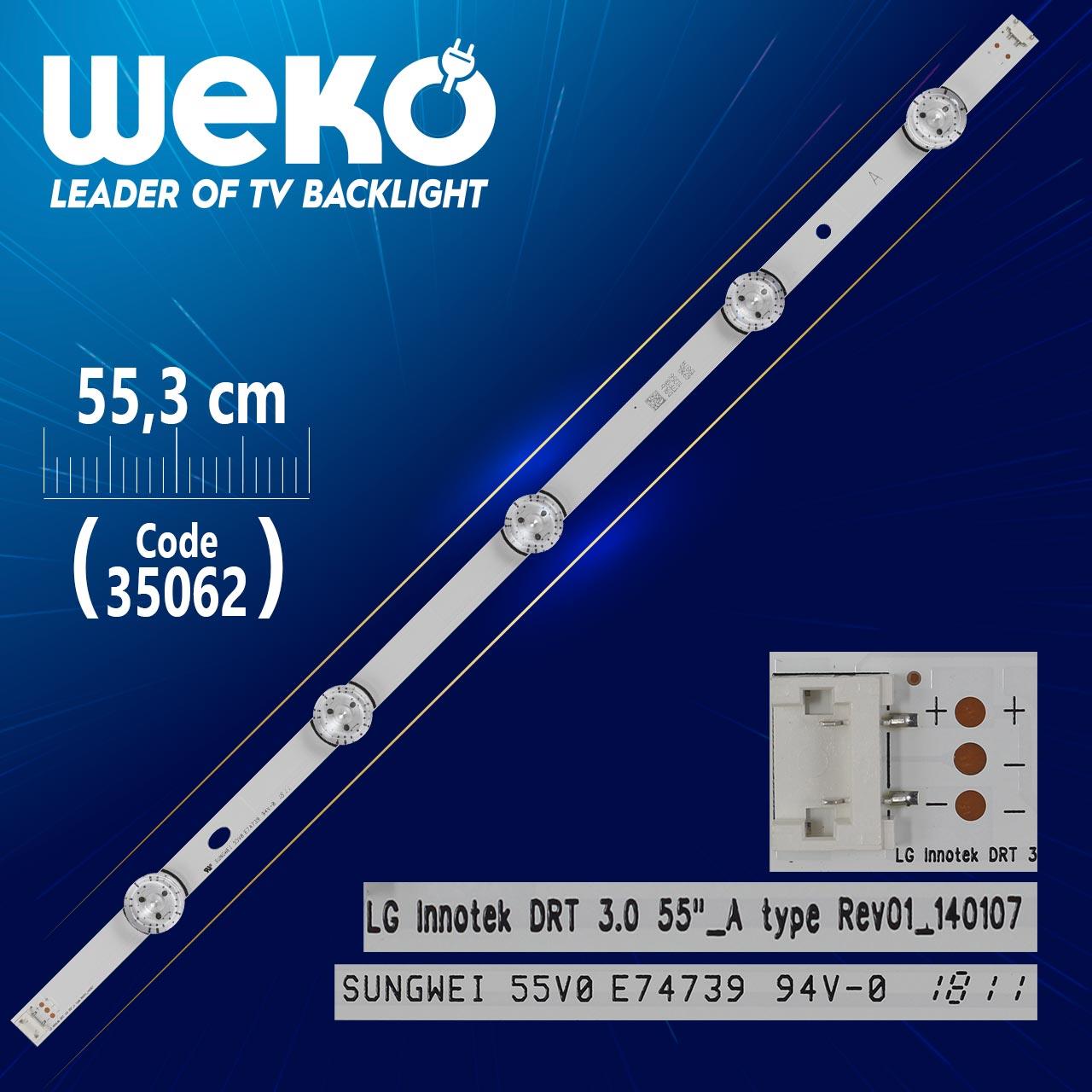 HL-2A480A28-0601R-02 A2 - 8D2A-480A-280600 - RIGHT - 55.3 CM 6 LEDLİ - (WK-828) 35240 AYNI