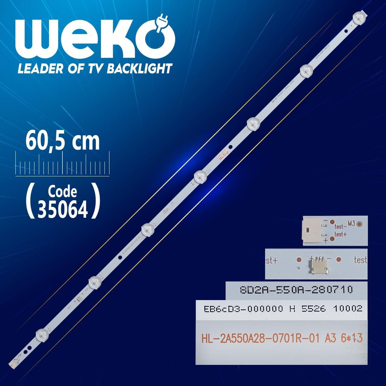 HL-2A550A28 -0701R-01 A3 6*13 - 8D2A-550A-280710 - 60.5 CM 7 LEDLİ (WK-830)