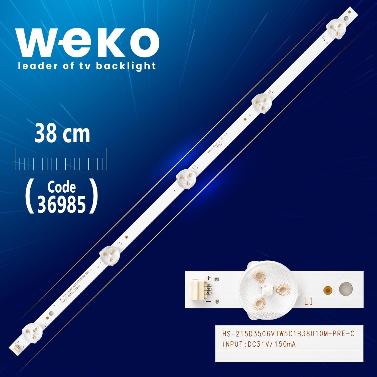 HS-215D3506V1W5C1B38010M-PRE-C 5 LEDLİ 38 CM 6V