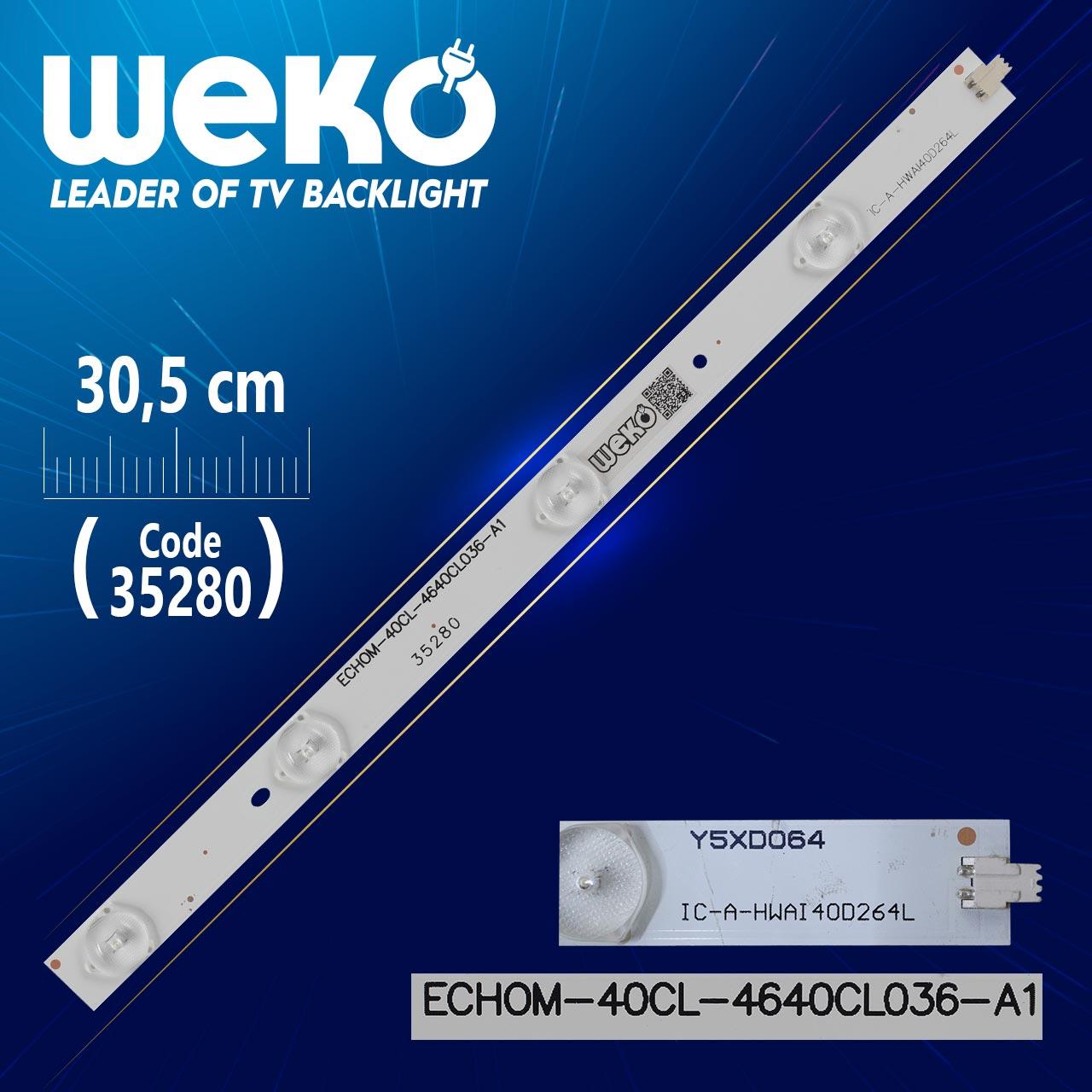 IC-A-HWAI40D264L-Y5XD064 - ECHOM-40CL-464OCLO36-A1 - 4 LEDLİ 30.5 CM - (WK-477)
