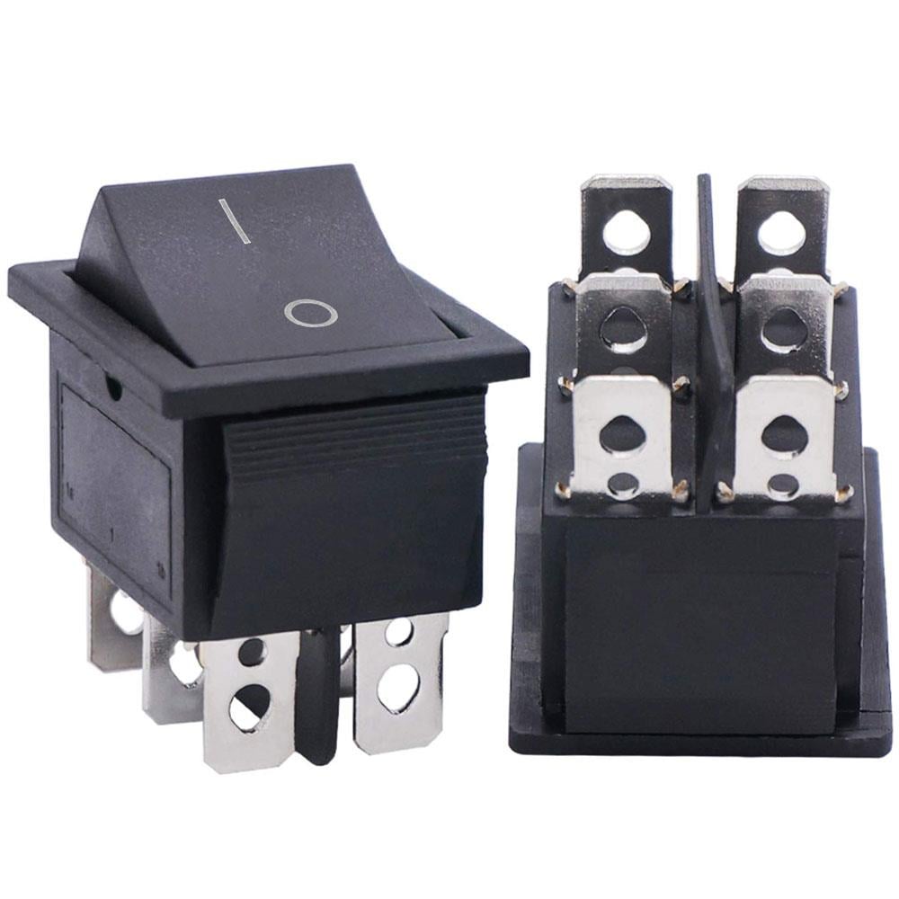 IŞIKSIZ GENİŞ 6P SİYAH ON/OFF AÇMA KAPAMA ANAHTAR (IC-109A)
