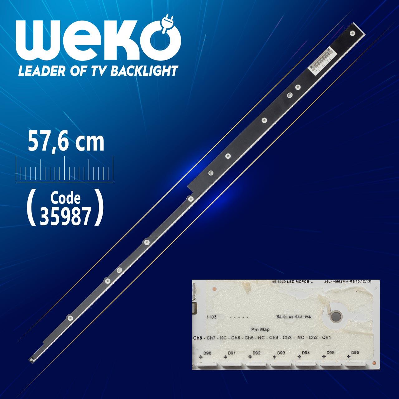 J6L4-460SMA-R3 - 46-5630-LED-MCPCB-L LEFT - 96 LEDLİ 57.6 CM