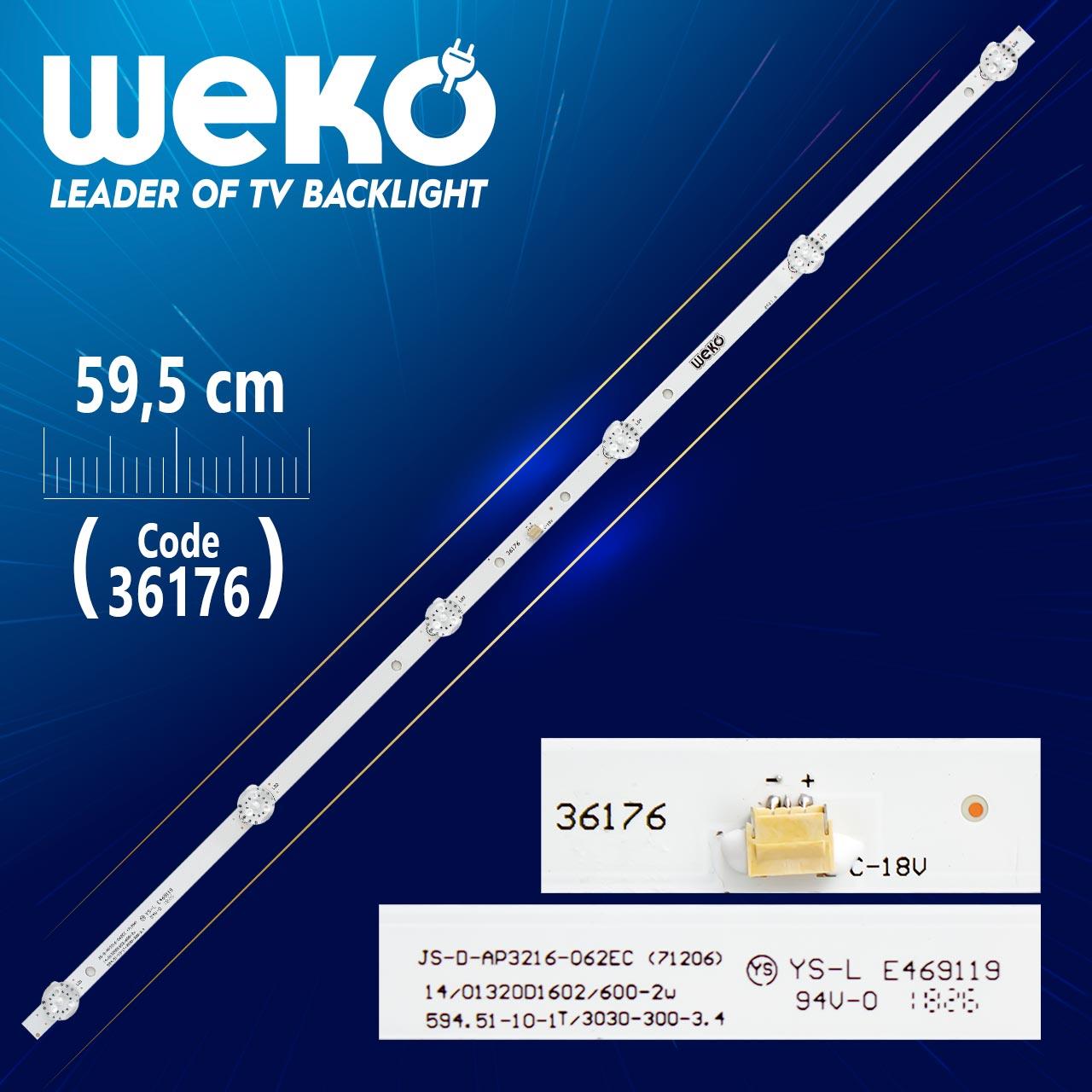 JS-D-AP3216-062EC - HL-24320A28-070 - 6 LEDLİ 59.5 CM 3V