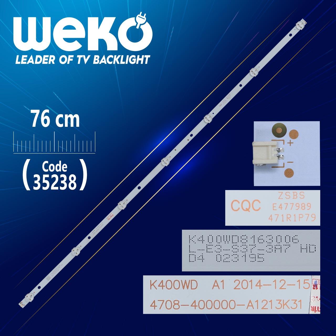 K400WD A1 - 4708-400000-A1213K31 - K400WD8163006 L-ES-S37-3A7 HD D4 023195 - 76 CM 7 LEDLİ (WK-904)