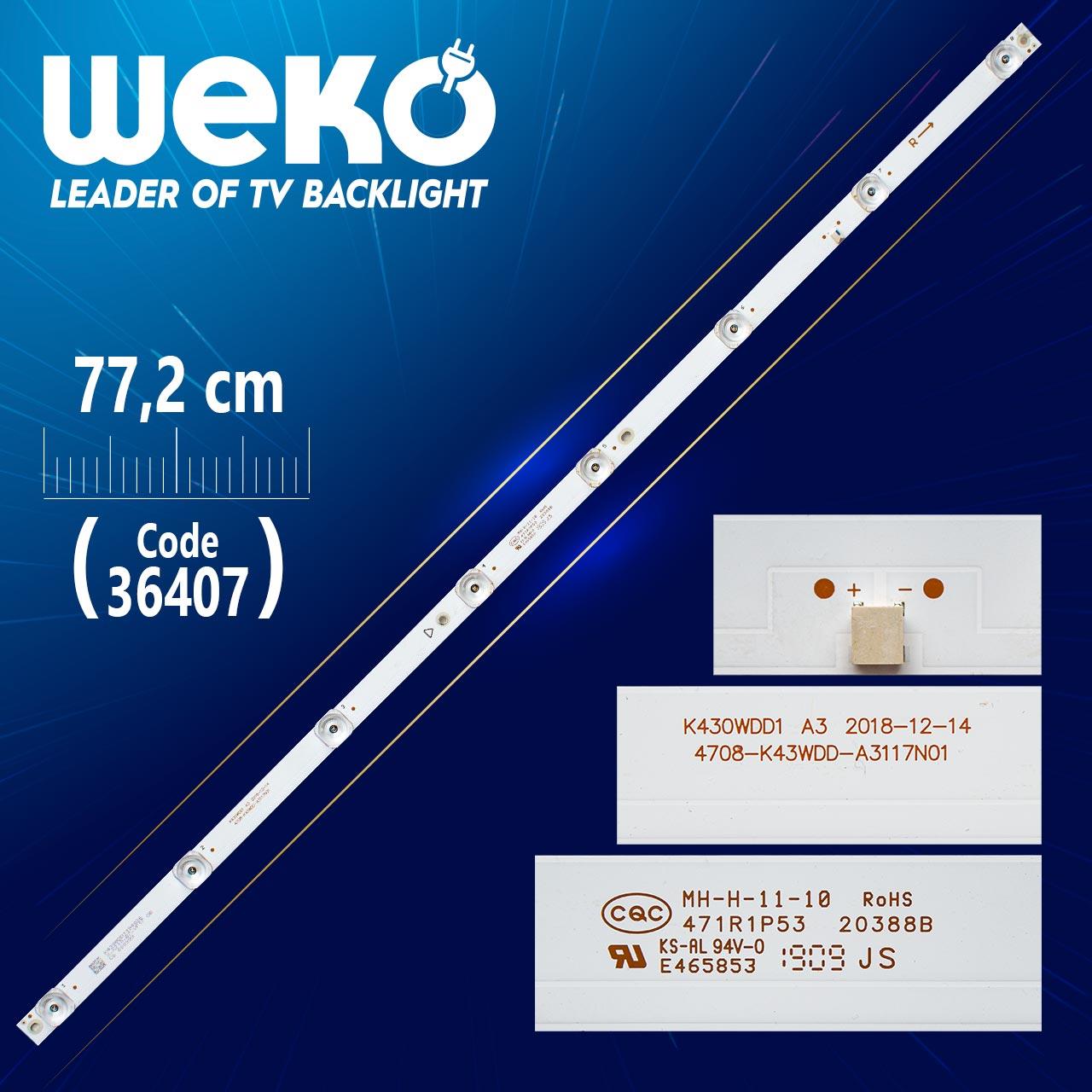 K430WDD1 A3 4708-K43WDD-A3117N01 8 LEDLİ  77 CM
