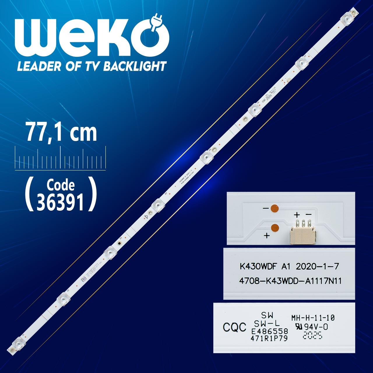 K430WDF A1  4708-K43WDD-A1117N11 8 LEDLİ 77.1 CM