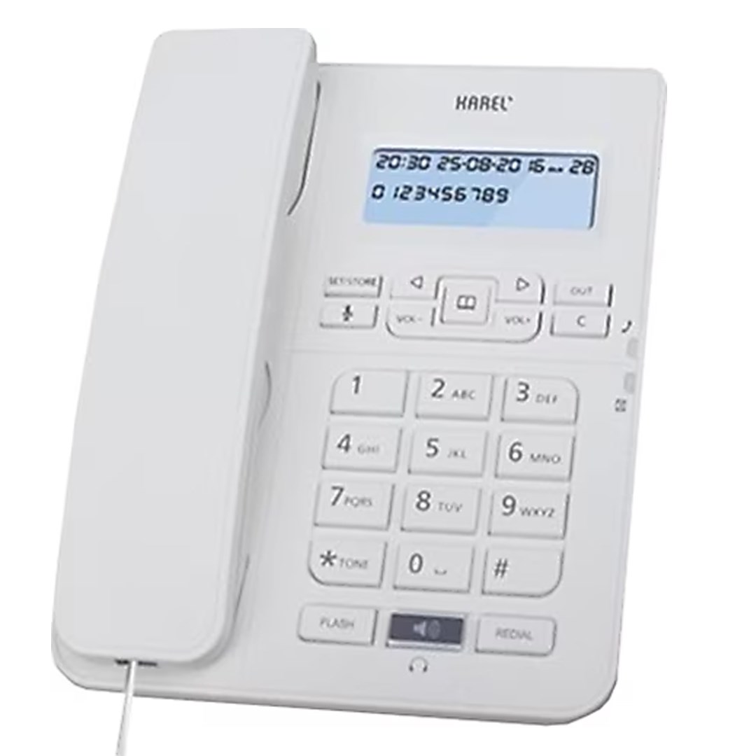 KAREL TM-145 KABLOLU EKRANLI KREM MASAÜSTÜ TELEFON