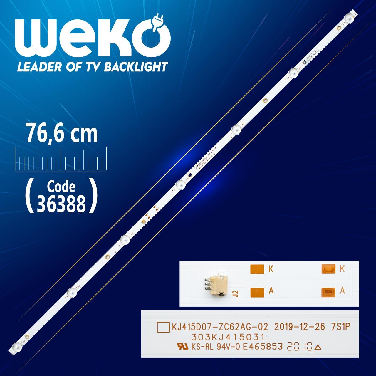 KJ415D07-ZC62AG-02 303KJ415031 7S1P  7 LEDLİ  76.6 CM