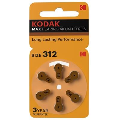 KODAK 312 NO KULAKLIK PİLİ (6LI PAKET)