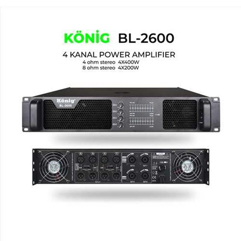 KÖNİG BL-2600 4 KANAL POWER ANFİ