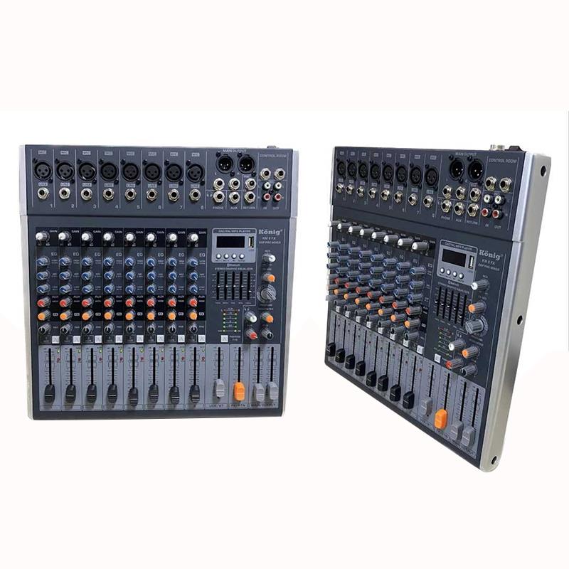 KÖNİG KM-8 FX USB/SD/BLUETOOTH DESTEKLİ 8 KANAL DECK MIXER