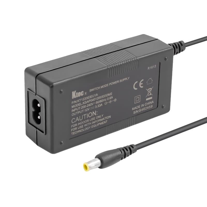 KTEC 12 VOLT - 3.33 AMPER 5.5*3.0 İĞNELİ UÇ PLASTİK KASA MASAÜSTÜ ADAPTÖR (220 KABLO HARİÇ)
