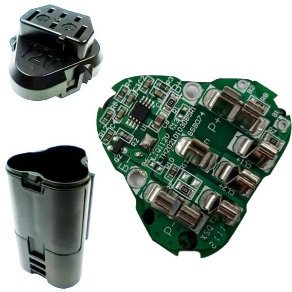 L1215 10.8V LİTYUM IYON PLASTİK KASA PİL PCB ŞARJ KORUMA DEVRE KARTI BS12C BS12C2
