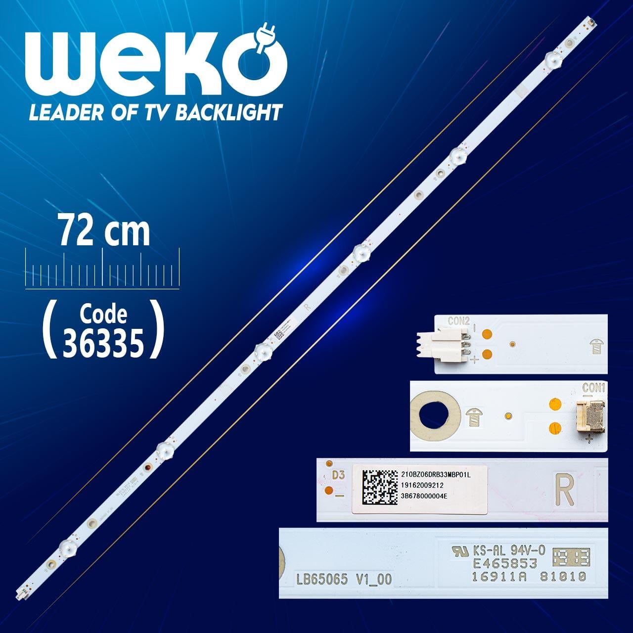 LB65065 V1_00  210BZ06DRB33MBP01L  6 LEDLİ  R 72 CM