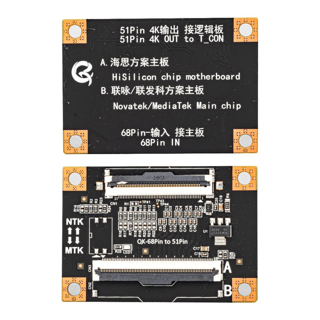 LCD PANEL FLEXİ REPAİR KART QK-68 PIN TO 51 PIN 4K A1