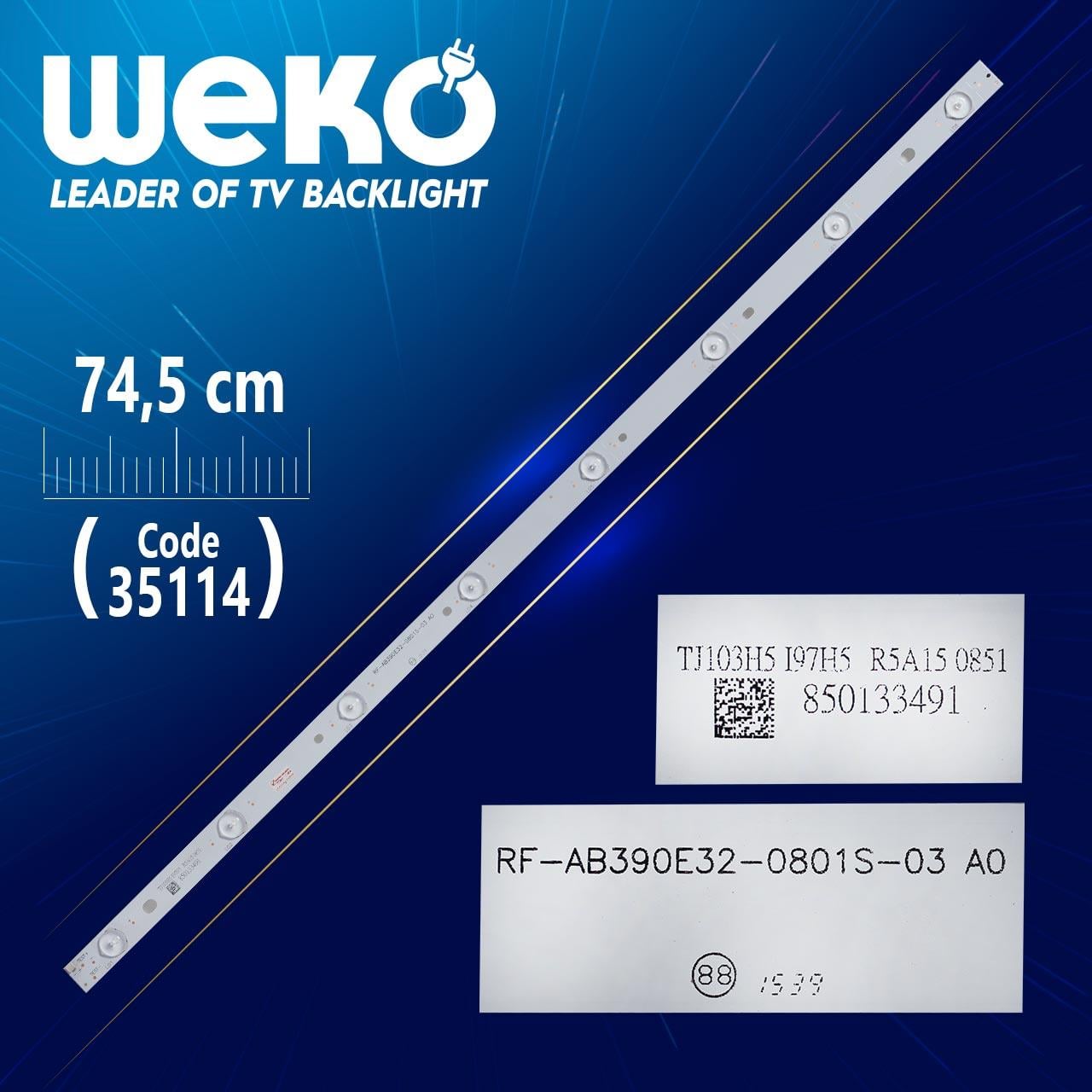 LED TV LEDLERİ DLED RF-AB390E32-0801S-03 A0  74.5 CM