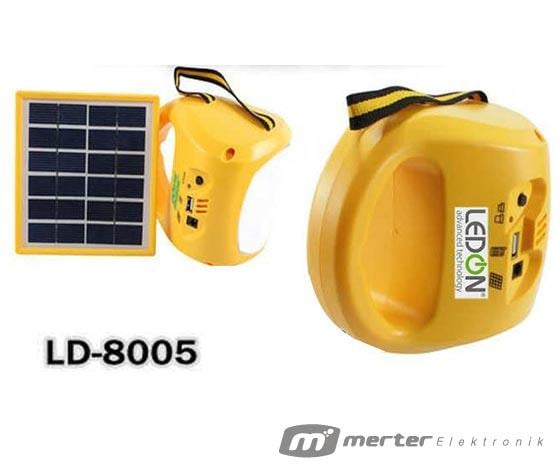 LEDON LD-8005 SOLAR GÜNEŞ ENERJİLİ AYARLI LAMBA SETİ
