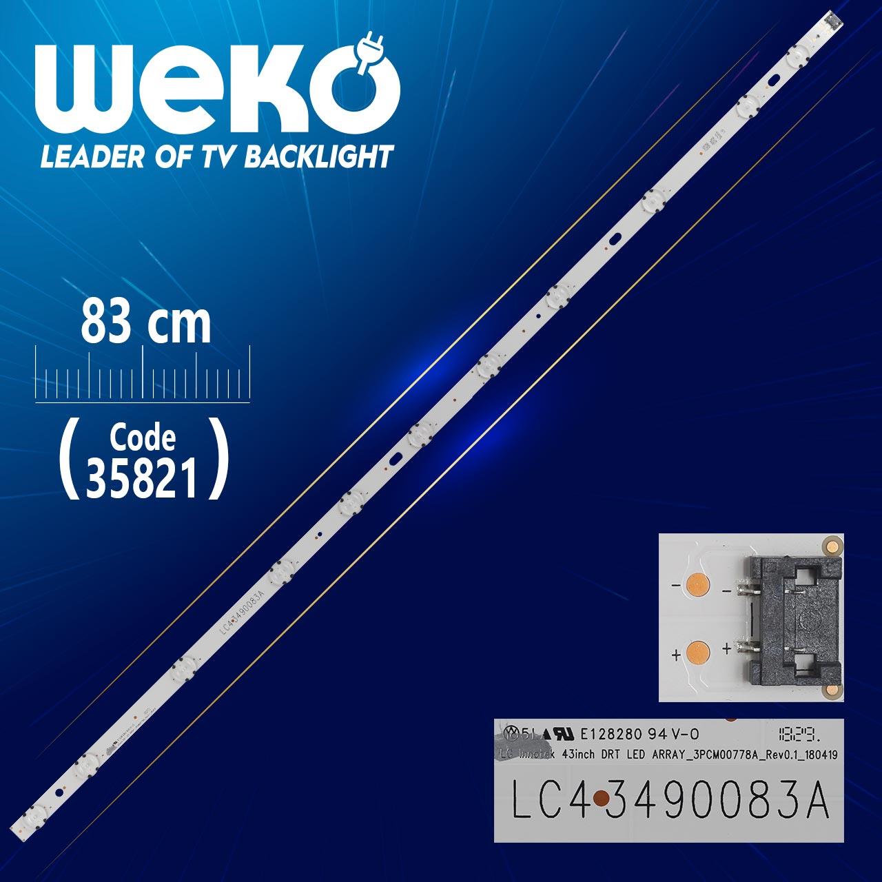 LG INNOTEK 43INCH DRT LED ARRAY_3PCM00778A_REV0.1_180419 - 83 CM 11 LEDLİ - (WK-1284)