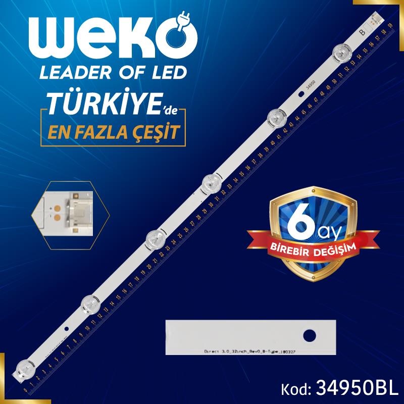 LG INNOTEK DRT 3.0 32_B TYPE REV0.2/9 - 6916L-2407A - 59 CM 6 LEDLİ - (WK-73B) - (BL)