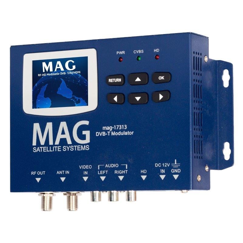 Mag MG-17313 Lcd Ekranlı Hd-Rf Converter Full Hd Dvb-T Encoder Modülatör (Dvb-T/Av/HDMI)            