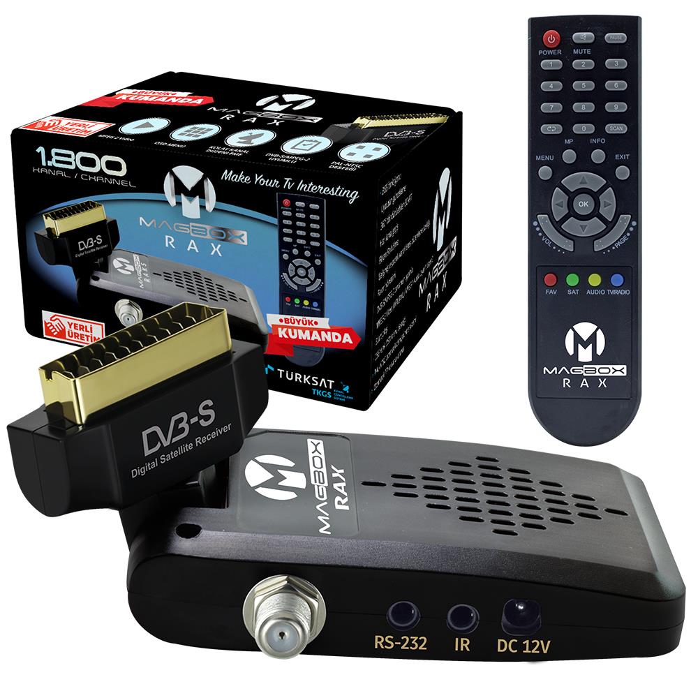 MAGBOX RAX TKGSLİ MİNİ SD UYDU ALICISI (BÜYÜK KUMANDALI)