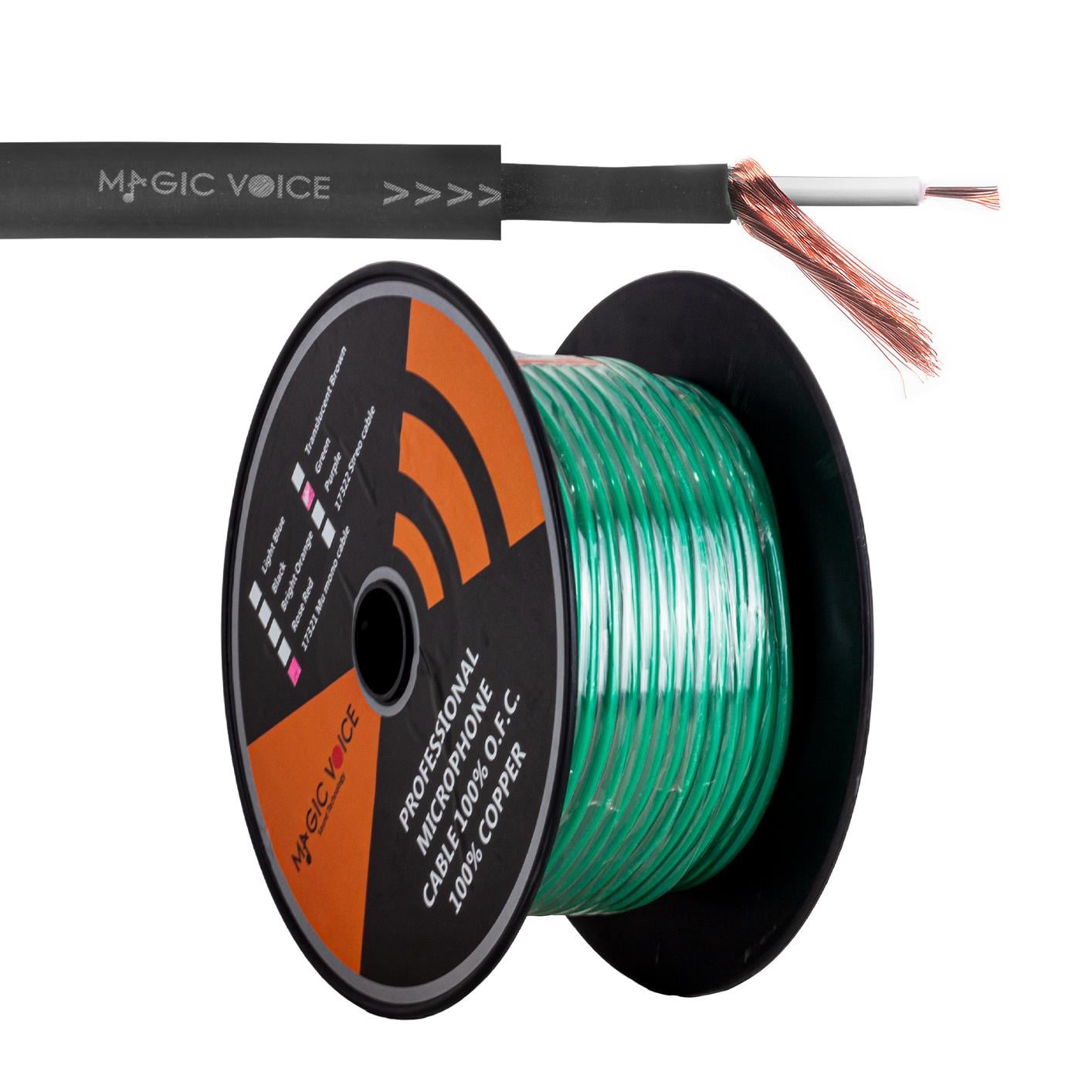 MAGICVOICE MİKROFON KABLOSU MONO 1.KALİTE 48 METRE YEŞİL