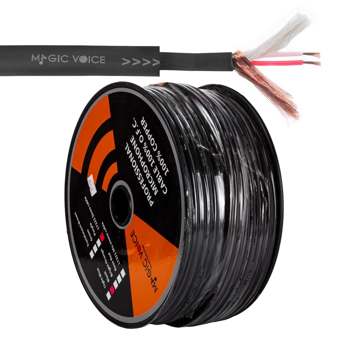 MAGICVOICE MİKROFON KABLOSU STEREO 1.KALİTE 100 METRE SİYAH