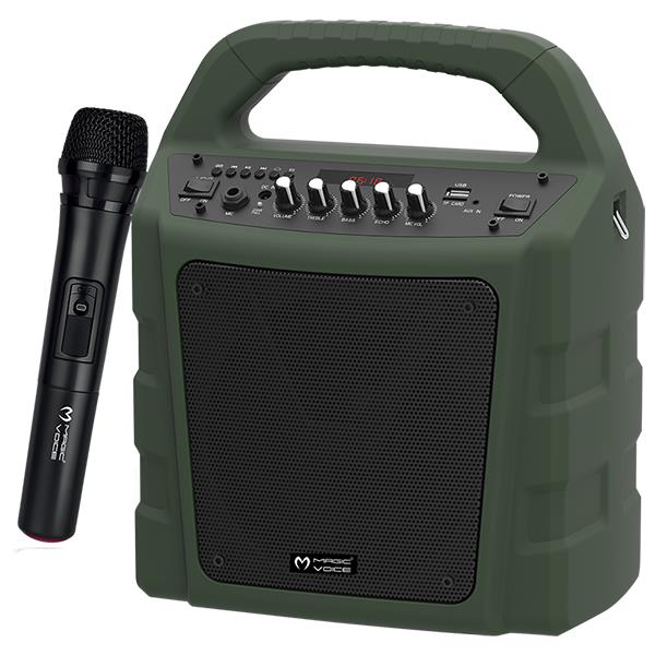 MAGICVOICE MV-10175AE KABLOSUZ EL MİK-EKO- USB+SD+BT+ TAŞINABİLİR SEYYAR ANFİ