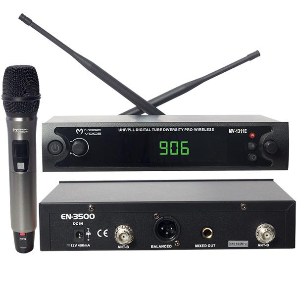 MAGICVOICE MV-1311E UHF 1 EL KABLOSUZ TELSİZ MİKROFON (VOLUME KONTROLLÜ)