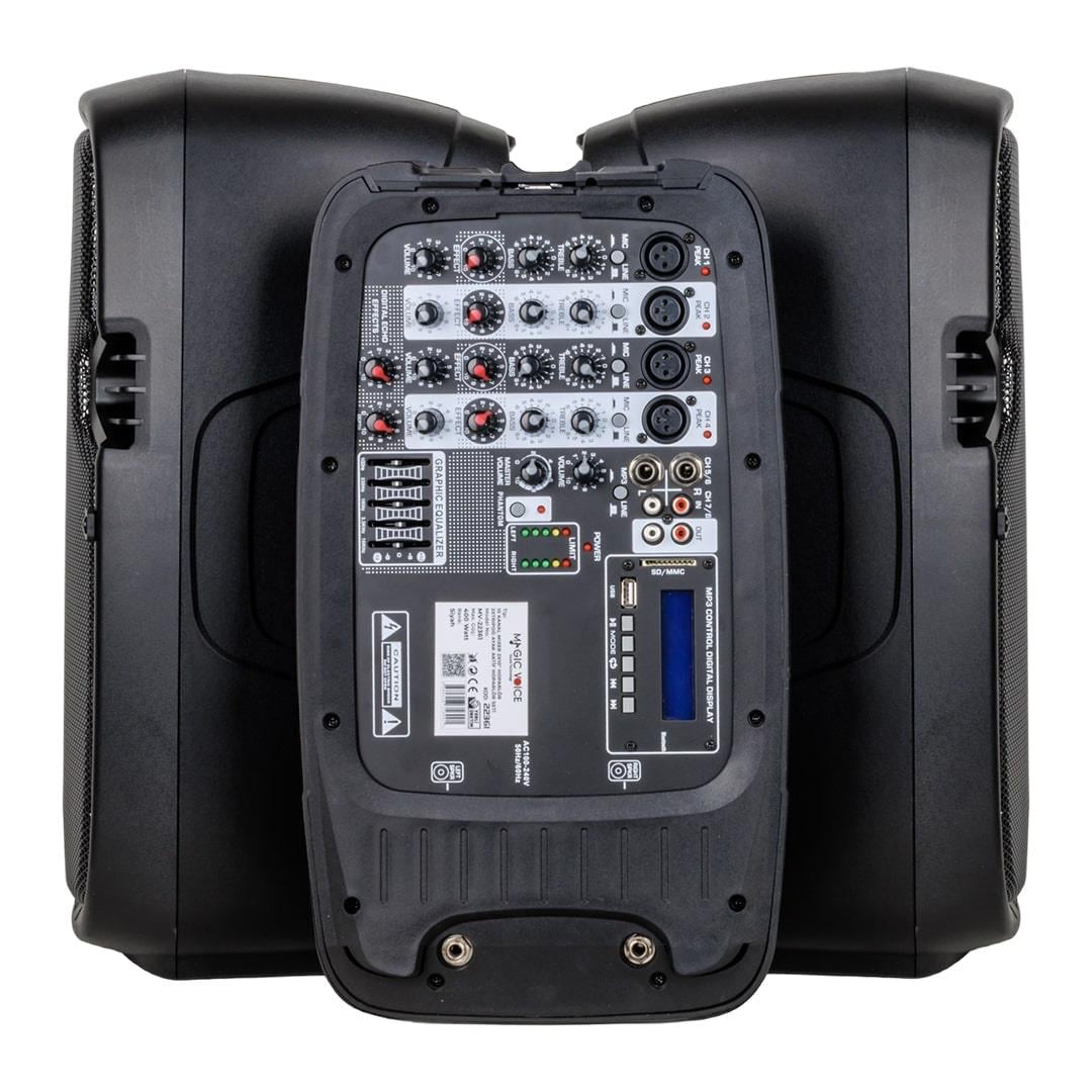 MAGICVOICE MV-22361 10 KANAL MIXER 2X10 AKTİF HOPARLÖR SETİ