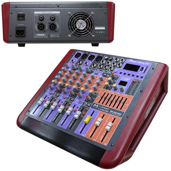 MAGICVOICE MV-8CP400 8 KANAL 400 WATT BLUETOOTH POWER MIXER