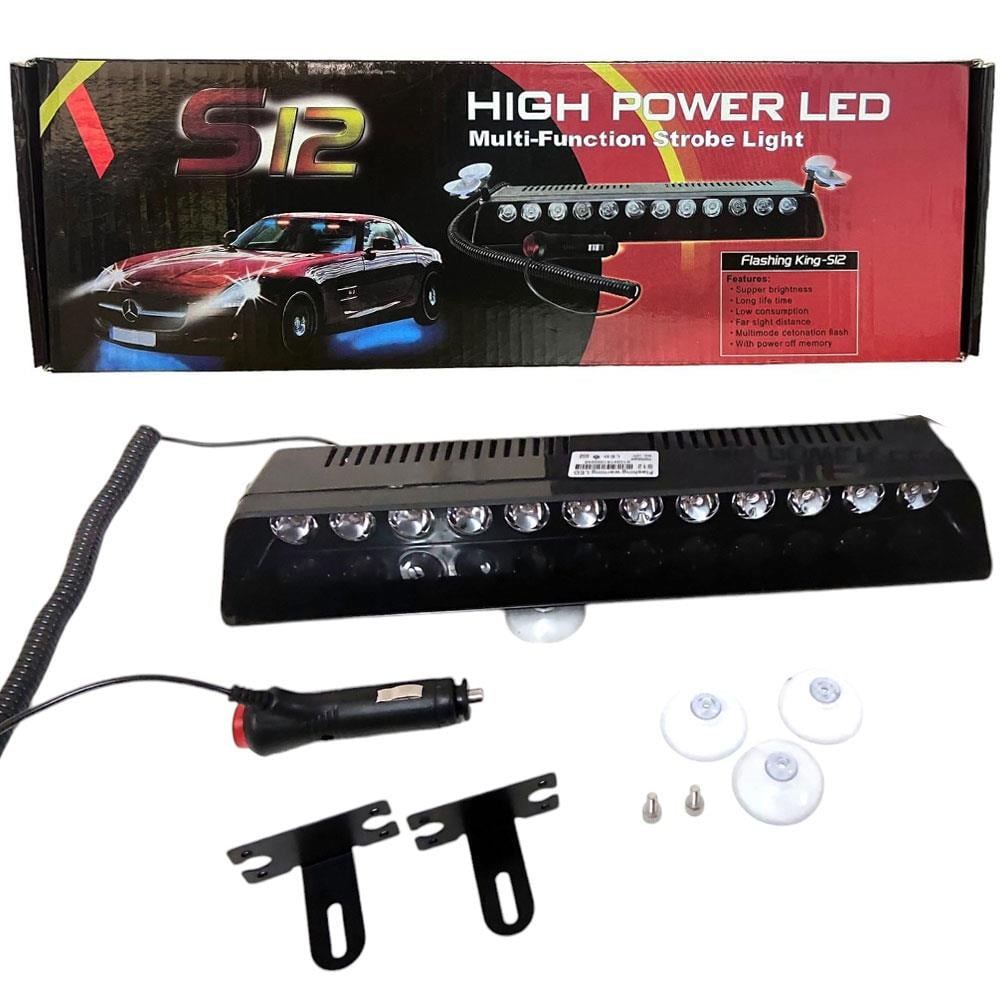 MAGİCVOİCE S12 PLASTİK 3 RENK (BEYAZ-MAVİ-KIRMIZI) 12 MERCEKLİ 15 MOD VANTUZLU ÇAKAR LED