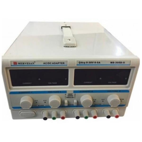 MERVESAN MS-305D-II 0-30 VOLT/0-60 VOLT 0-5 / 0-10 AMPER DİJİTAL AYARLI AC/DC GÜÇ KAYNAĞI