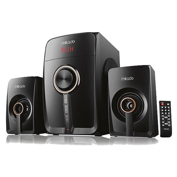 MIKADO MD-660BT 2+1 FM DESTEKLİ MULTIMEDIA 38 WATT SİYAH BLUETOOTH SPEAKER - HOPARLÖR